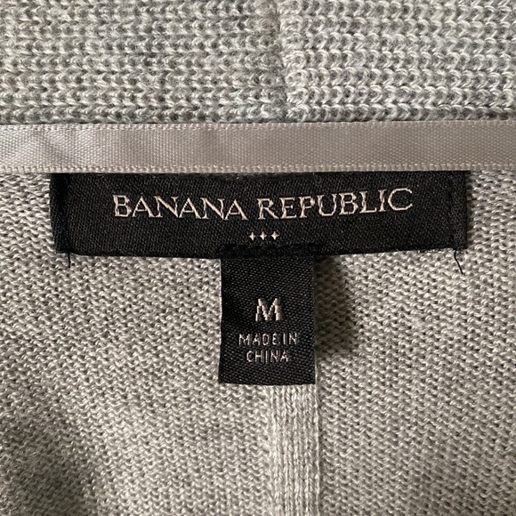 Banana Republic Gray Draped Cardigan Vest Duster sz M - Picture 7 of 8